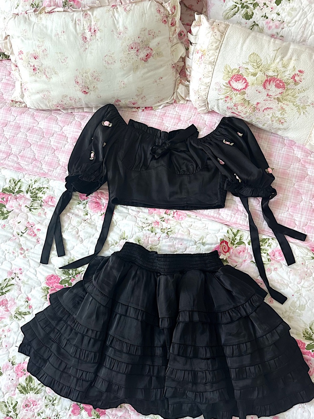 MissCandyHolic black set - skirt + top
